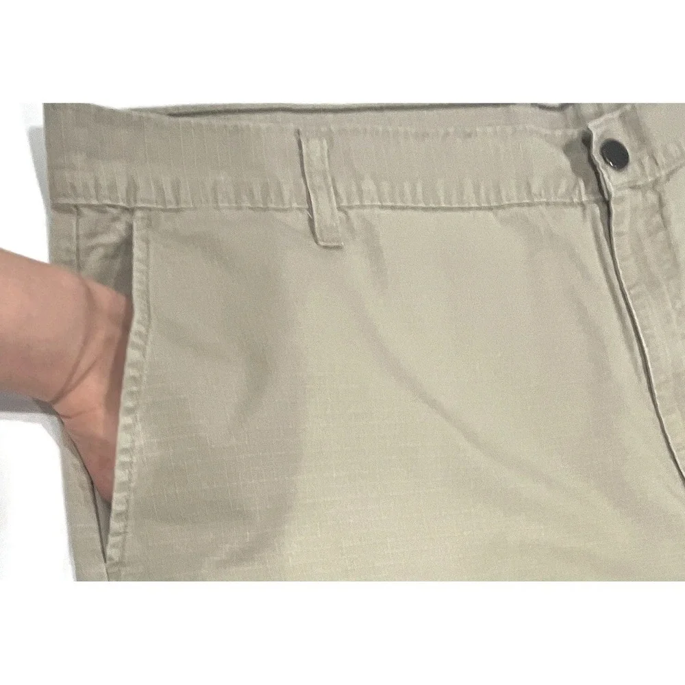 Dickies Mens 42 Khaki Ripstop Cargo Shorts Relaxed Fit Cotton W214845 Tan